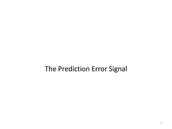 the prediction error signal