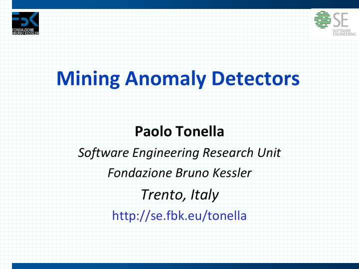mining anomaly detectors