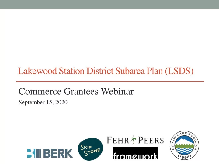 lakewood station district subarea plan lsds commerce