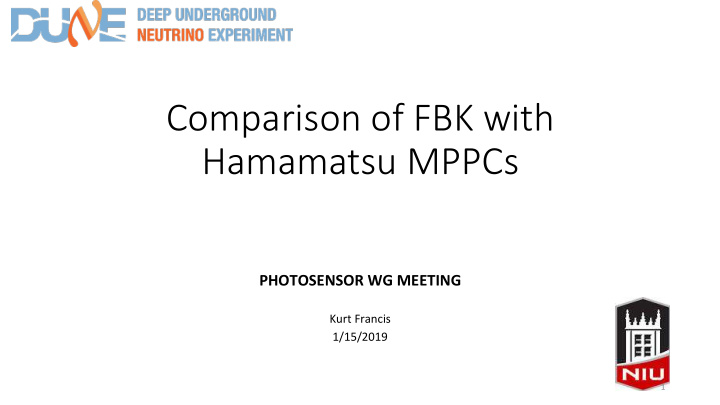 comparison of fbk with hamamatsu mppcs