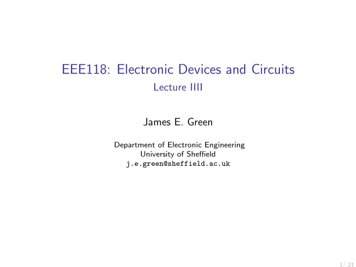 eee118 electronic devices and circuits