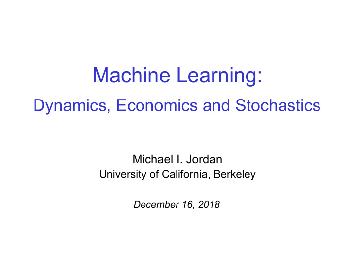 machine learning