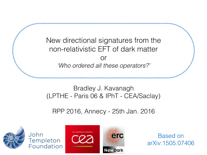 new directional signatures from the non relativistic eft
