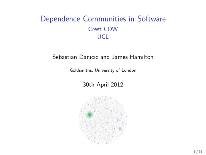 dependence communities in software