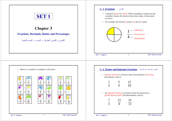 fractions decimals ratios and percentages