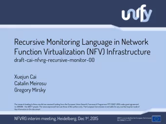 Recursive Monitoring Language in Network  Function Virtualization (NFV) Infrastructure