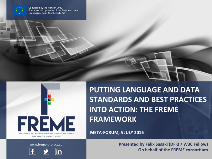 putting language and data standards and best practices