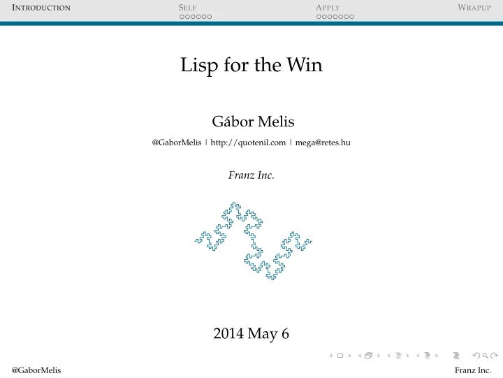 lisp for the win