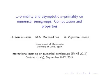 -primality and asymptotic  -primality on  numerical semigroups. Computation and  properties
