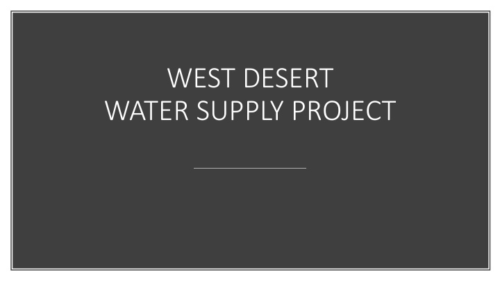 water supply project population projections amp actual