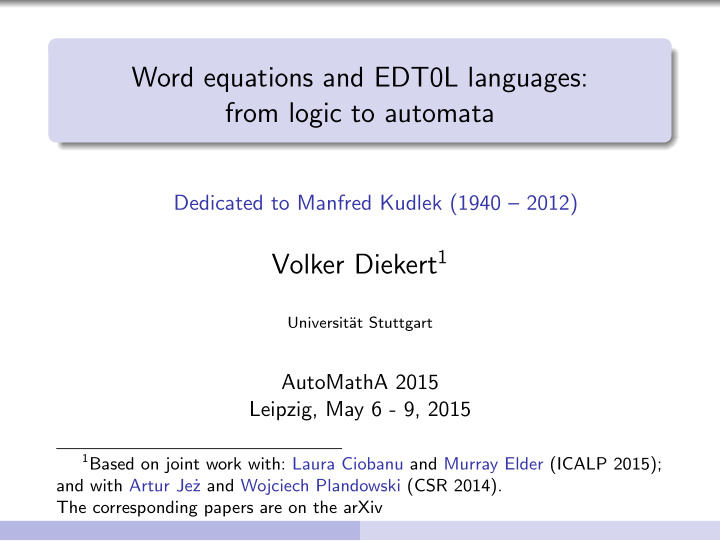 word equations and edt0l languages from logic to automata