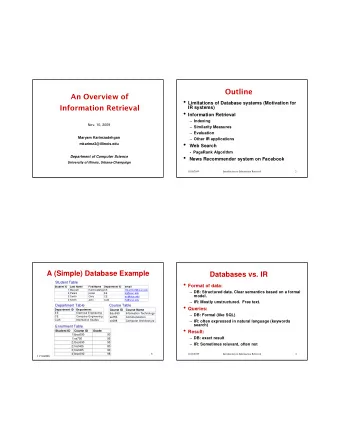 N      =  *  log  tfidf  f      i  ,  k  i  ,  k      df  Similarity