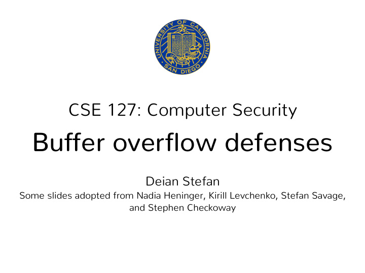 buffer overflow defenses