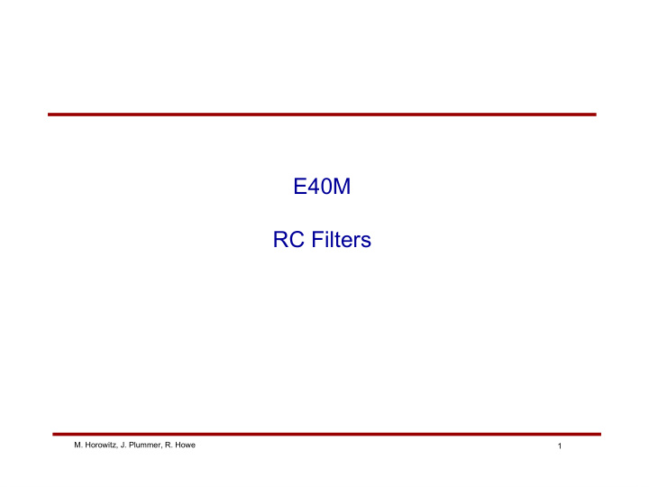 e40m rc filters