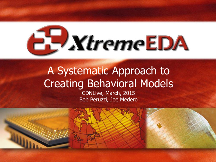 creating behavioral models