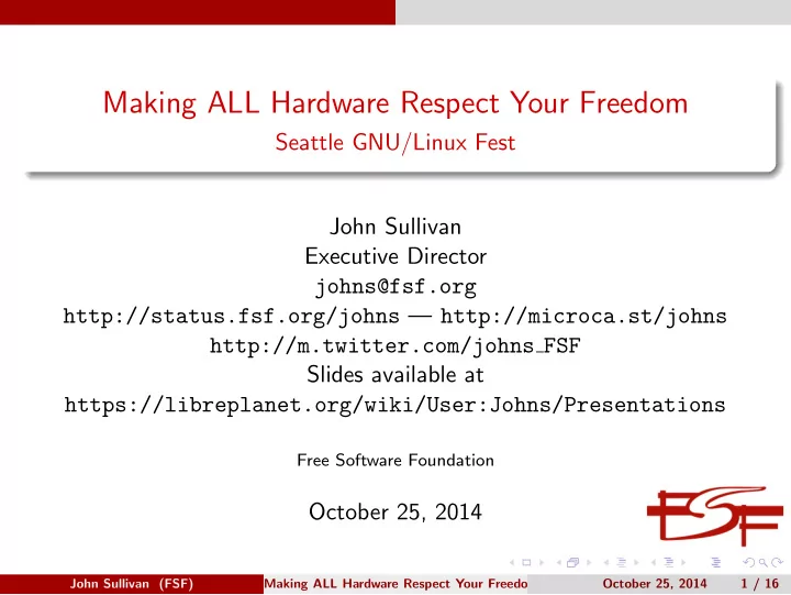 making all hardware respect your freedom
