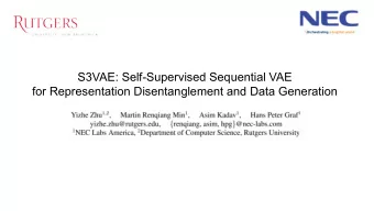 S3VAE: Self-Supervised Sequential VAE  for Representation Disentanglement and Data Generation