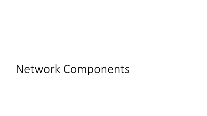 network components parts of a network