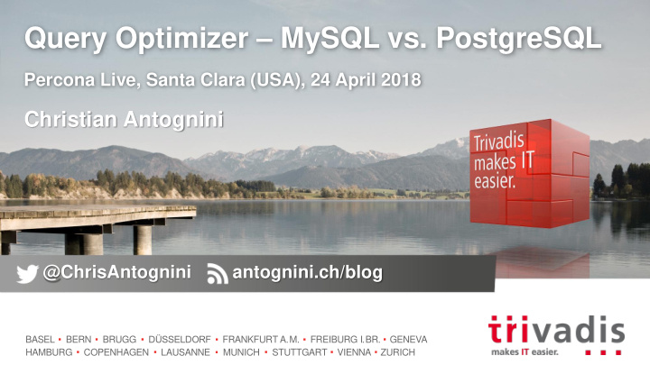 query optimizer mysql vs postgresql