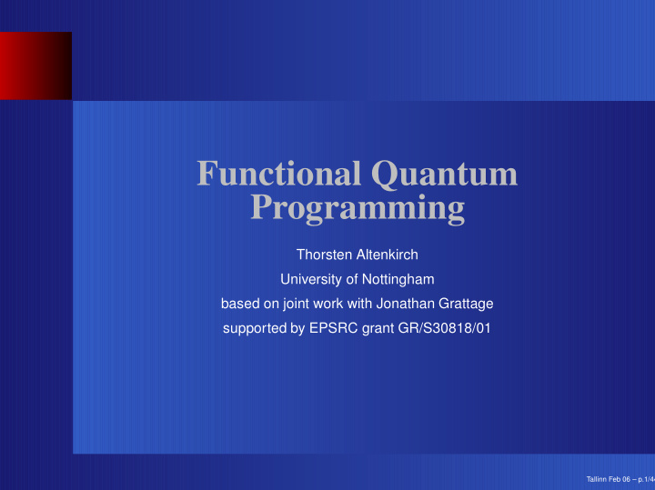 functional quantum programming