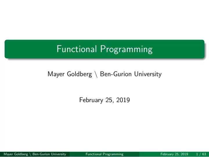 functional programming