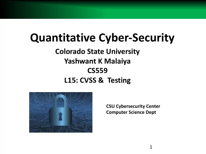 quantitative cyber security