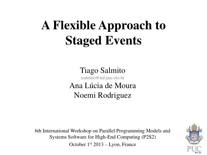 staged events