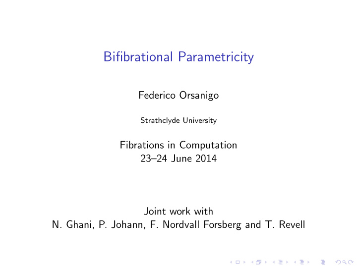 bifibrational parametricity