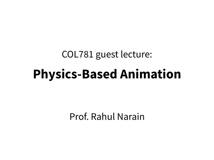 physics based animation