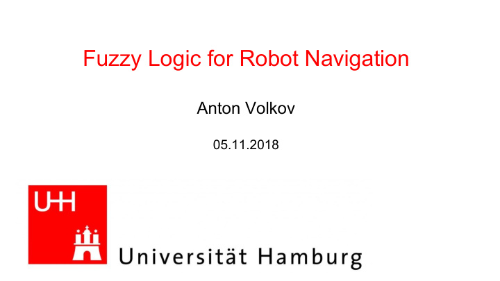 fuzzy logic for robot navigation