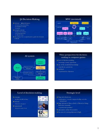 6 Decision-  -Making  Making  MVC (revisited)  6 Decision  MVC (revisited)  decision