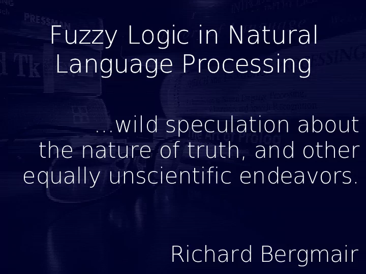fuzzy logic in natural fuzzy logic in natural language