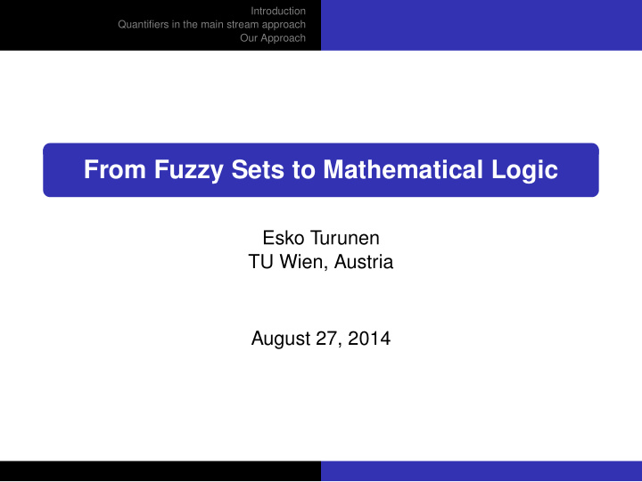 from fuzzy sets to mathematical logic