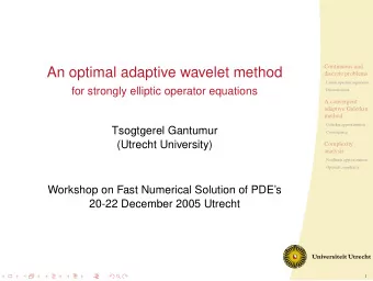 An optimal adaptive wavelet method  discrete problems  Linear operator equations  for strongly