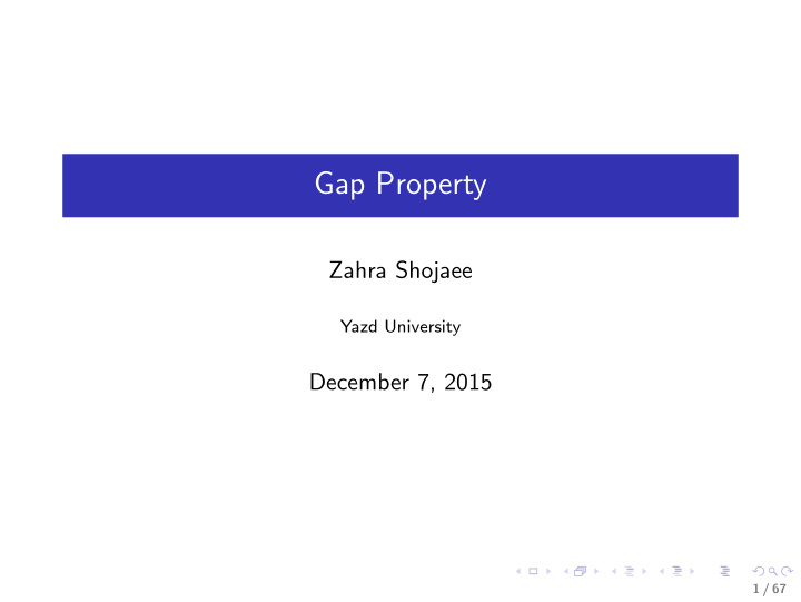 gap property