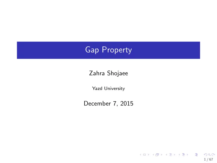 gap property