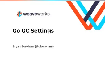 Go GC Settings  Bryan Boreham (@bboreham)  Hi, Im Bryan Boreham  At Weaveworks, I work on Open