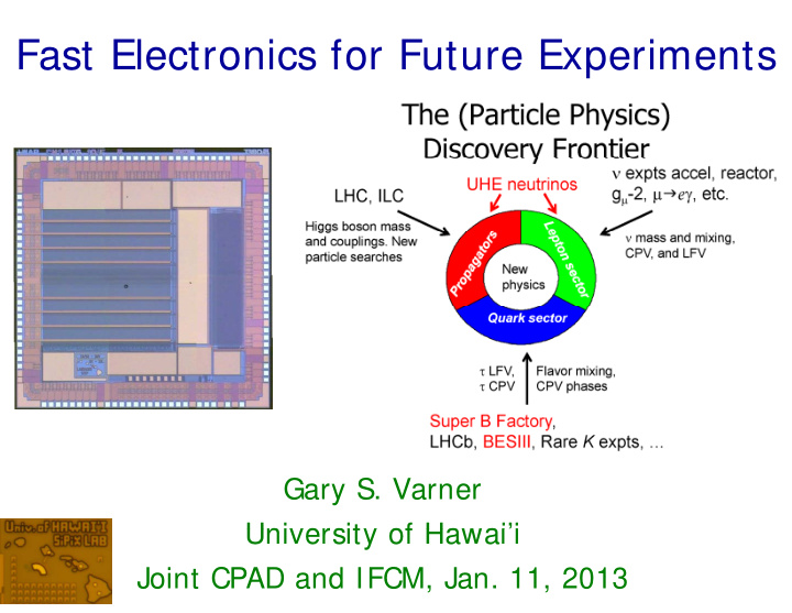 fast electronics for future experiments