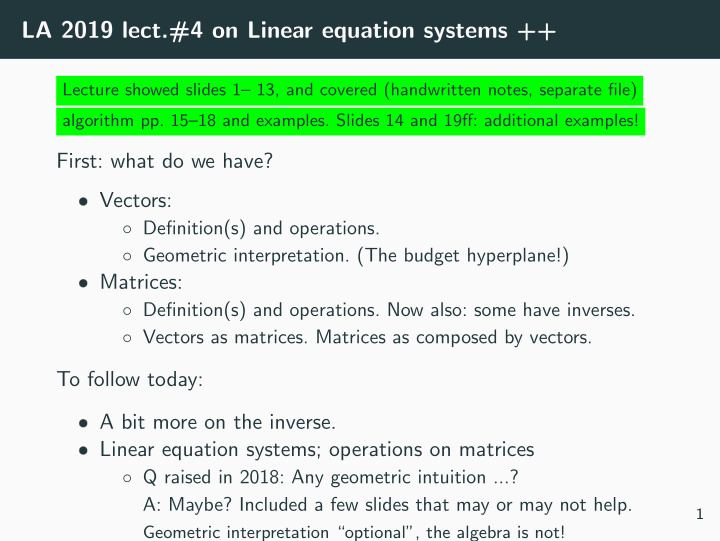 la 2019 lect 4 on linear equation systems