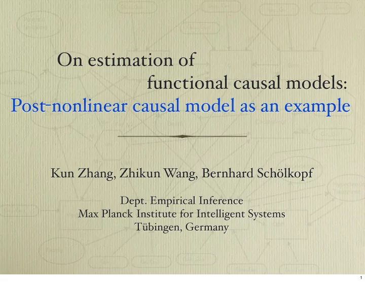 on estimation of functional causal models post nonlinear
