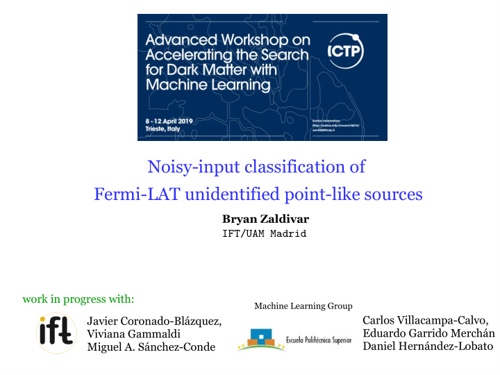 noisy input classification of fermi lat unidentified