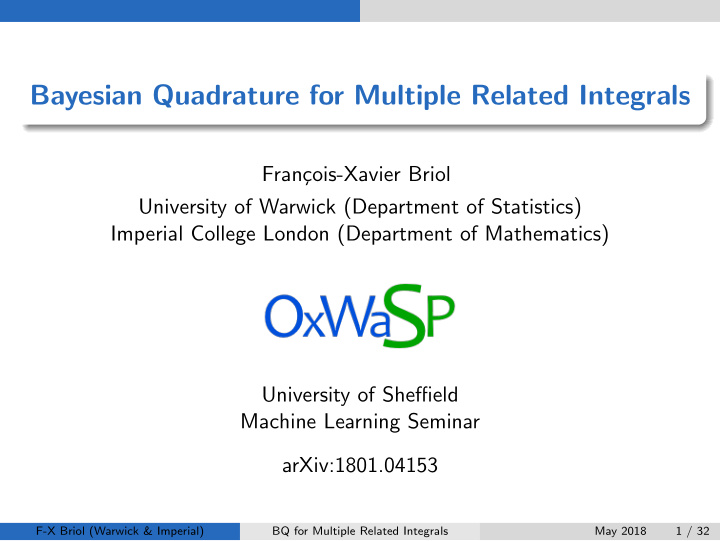 bayesian quadrature for multiple related integrals