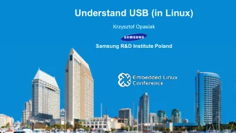 Understand USB (in Linux)  Krzysztof Opasiak  Samsung R&amp;D Institute Poland  Agenda  What USB is