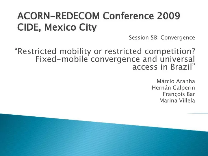 restricted mobility or restricted competition fixed