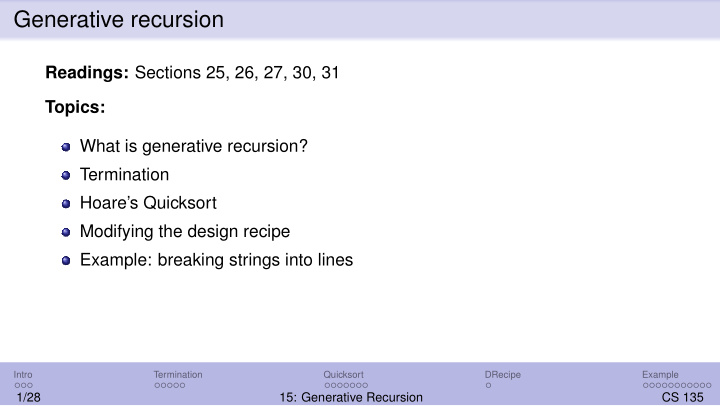 generative recursion