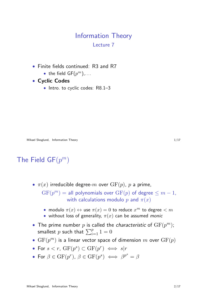 information theory