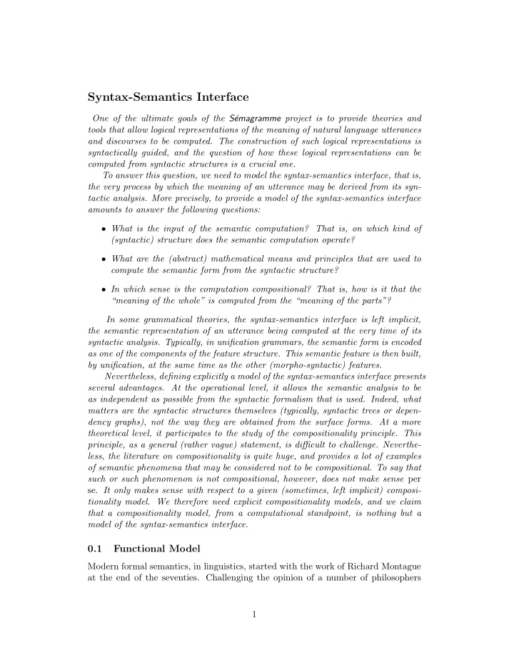 syntax semantics interface