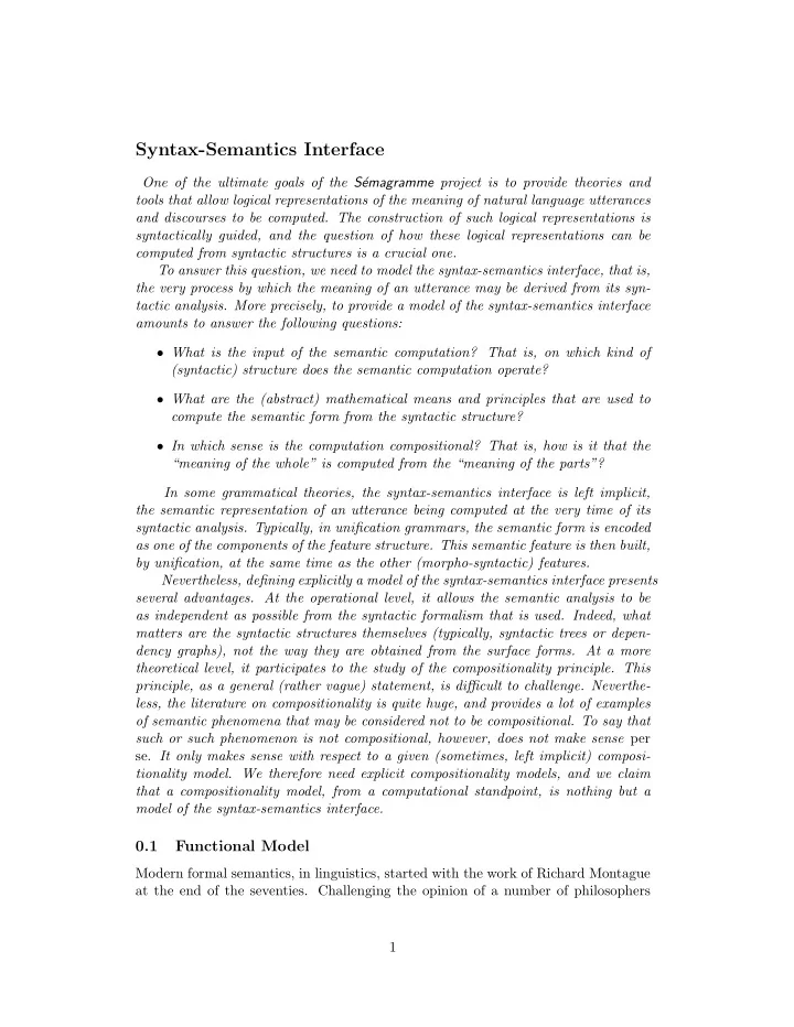 syntax semantics interface