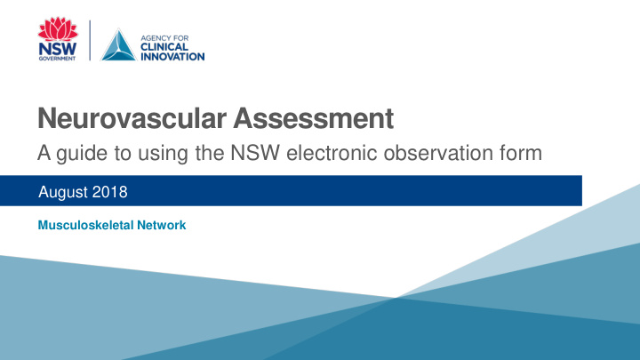 neurovascular assessment