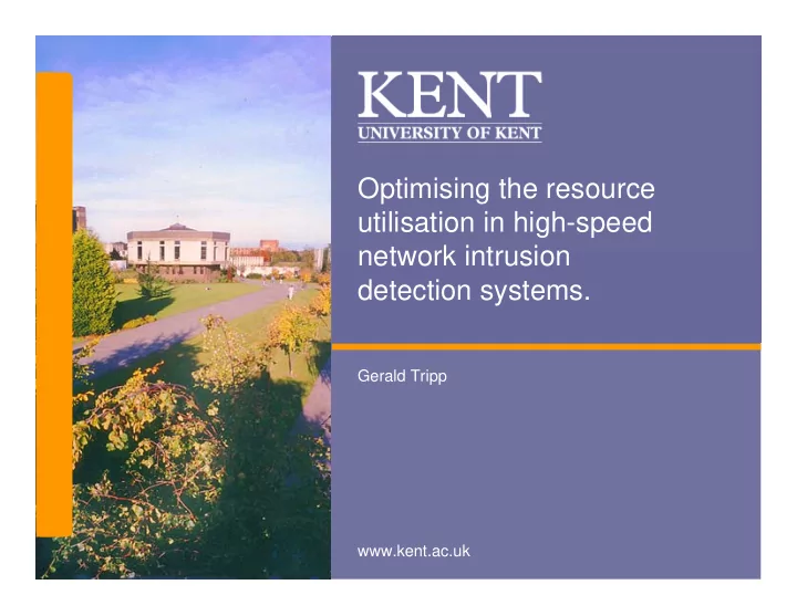 optimising the resource utilisation in high speed network